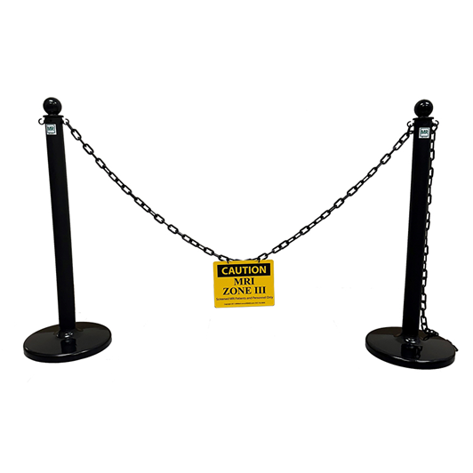 MRI Stanchion Set, with Zone III Sign Medical Equipment