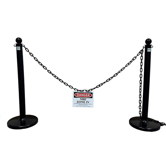 MRI Stanchion Set, with Zone IV Sign Medical Equipment