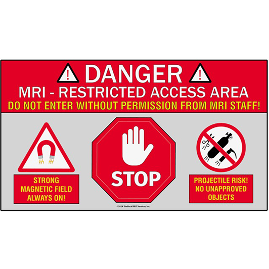 MRI Floor Danger Sign Medical Equipment