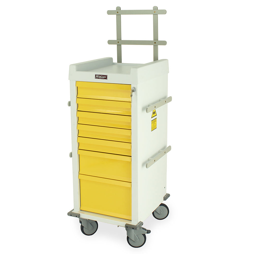 MR-Conditional Narrow Seven Drawer Anesthesia Cart Key Lock Specialty Package Medical Equipment