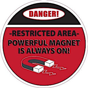 17" Diameter Danger Floor Sticker Medical Equipment