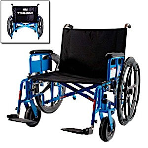 MR Conditional 26" Bariatric Wheelchair 850lb Cap Medical Equipment