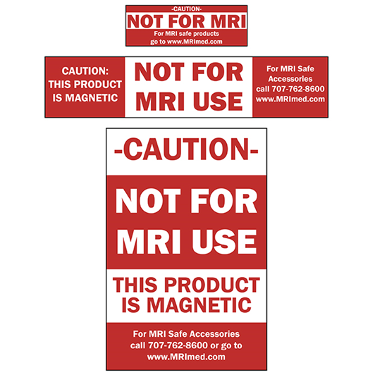 1 M R Label Highly Visible MRI Labels for Optimal Safety Compliance - Red 12 Pack ...