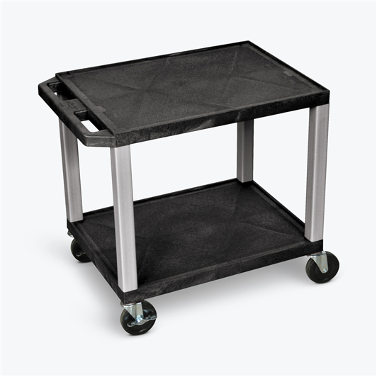 AV Cart - Two Shelves Nickel Legs Medical Equipment