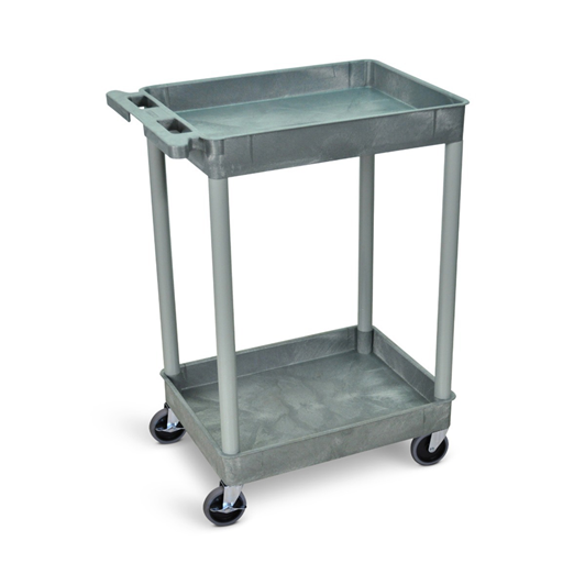 Tub Cart - 2 Shelves Gray Medical Equipment