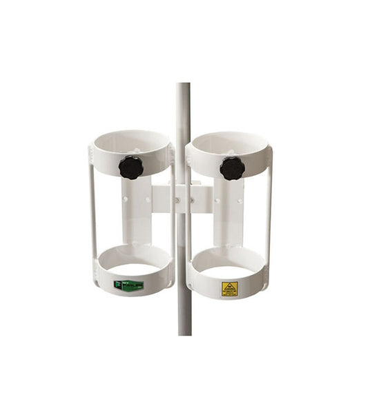 MRI Conditional Pole Mount Dual E Cylinder Holder