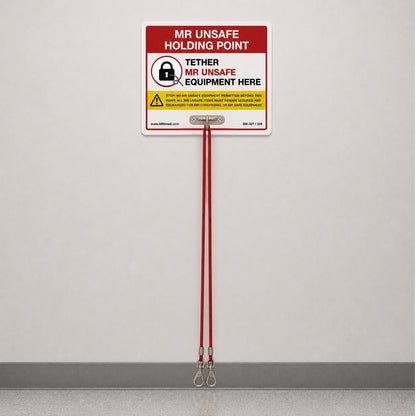 MR Unsafe Holding Point Sign W/ Tether