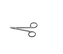 Titanium Stevens Scissors, curved/ blunt 110mm - 4 1/4"