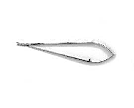 Titanium Flat handle Micro Scissors, Curved, Delicate