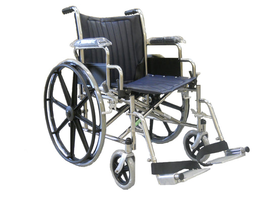 MR Conditional 20'' Wheelchair w/ Flip up Arms & Removable footrests