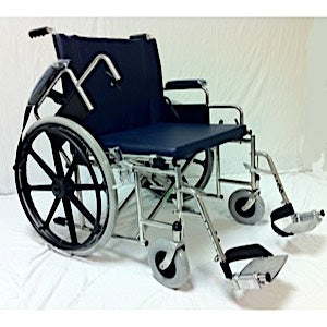 MR Conditional Bariatric 24" Wheelchair w/ Flip up Arms & Removable footrests, 600 lbs